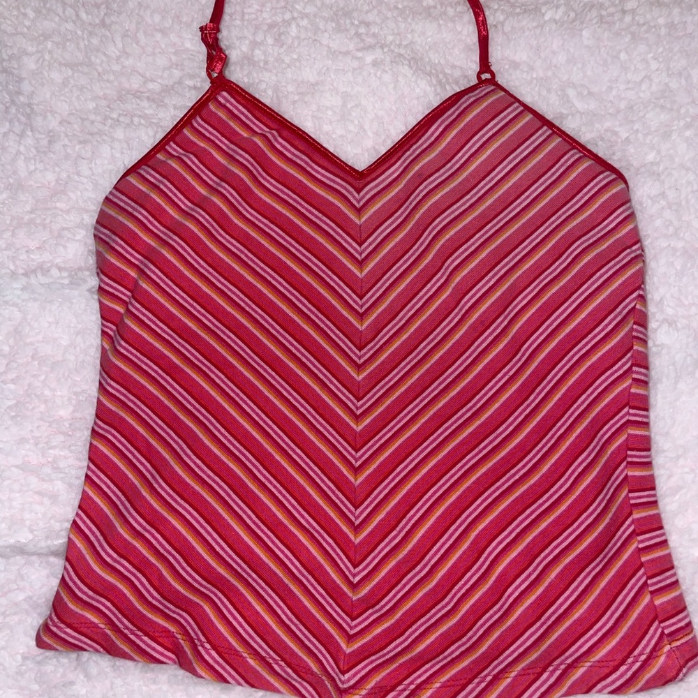 One Step Ahead Red Fitted Camisole Tank Top